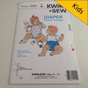 Kwik Sew 2026 Clothing Sewing Pattern NEW UNCUT XS-XL diaper, Romper, Shirt
